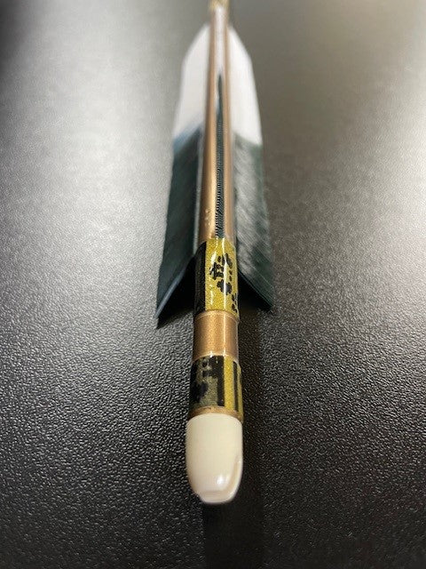 2015シャフト ターキー羽 六つ矢 和紙金/黒