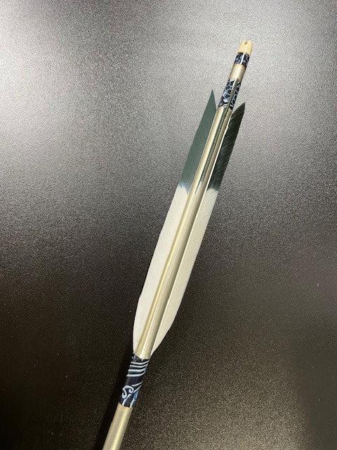 2015シャフト ターキー羽 六つ矢 和紙黒系