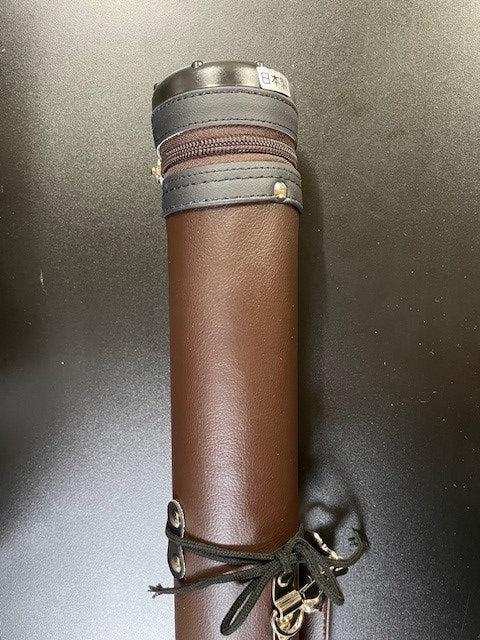 【矢尺107cmまで】PUレザー矢筒(6本収納目安)焦げ茶
