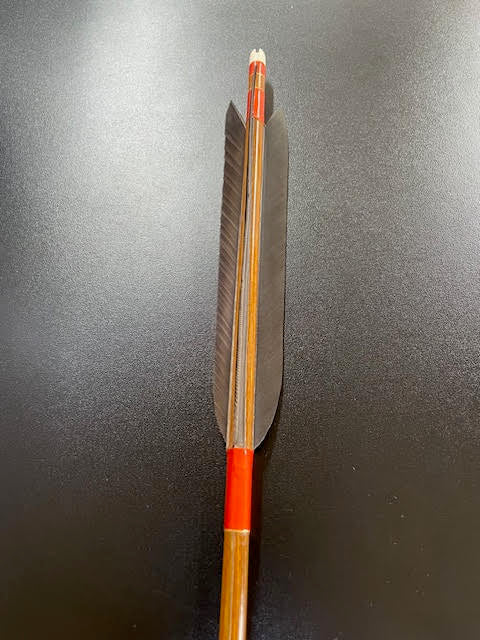 76-20 EASTON カーボンシャフト 黒鷲手羽 六つ矢 糸巻 橙