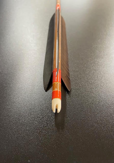76-20 EASTON カーボンシャフト 黒鷲手羽 六つ矢 糸巻 橙