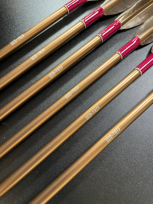 特価品EASTONアルミシャフト1913 犬手羽 六つ矢 【羽長14.0cm】