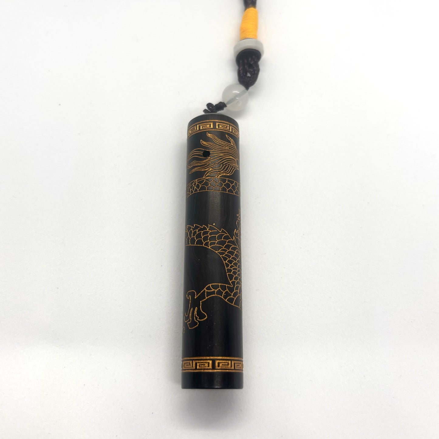 黒檀製ギリ粉入れ(龍)