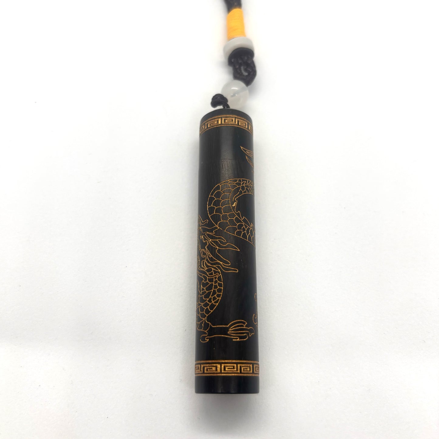黒檀製ギリ粉入れ(龍)