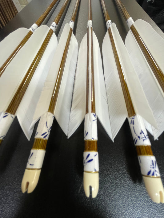 【即納】六つ矢 EASTON ウッドカーボン 8023シャフト ターキー白羽