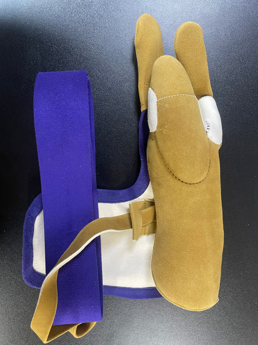 【中離特価】⑥三つ弽男子S-M中間-堅帽子七分縁【征矢弓具】【初級者~様向け】