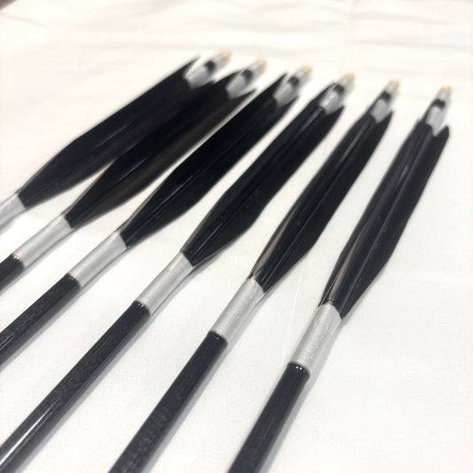 【即納】遠的矢 六つ矢 KC6518シャフト 黒ヤリ羽 遠的矢