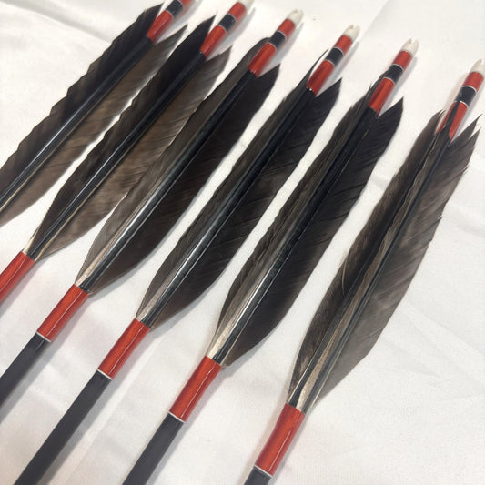 【訳アリ特価品】遠的矢 EASTONアルミカーボンシャフト3-18/560 熊手羽