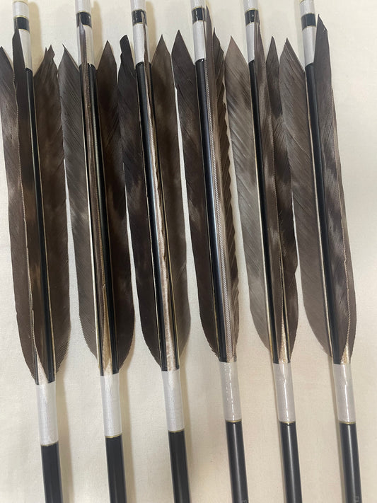 【特価品】1913シャフト 熊手羽風切 六つ矢 【羽長15.0cm】