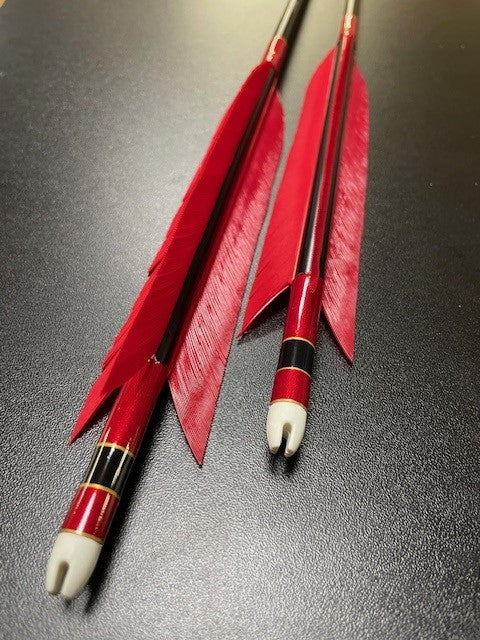 【即納】六つ矢 2015 シャフトターキー 染羽 K20-08