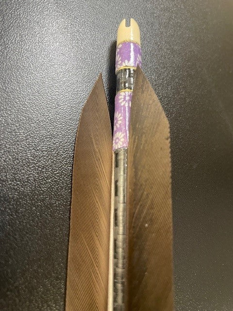 MIZUNO75-18WENEWカーボンシャフト 黒鷲手羽 六つ矢 和紙巻