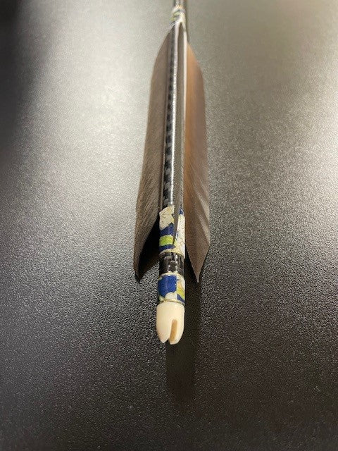 WENEW8023 カーボンシャフト 黒鷲手羽 六つ矢 和紙巻