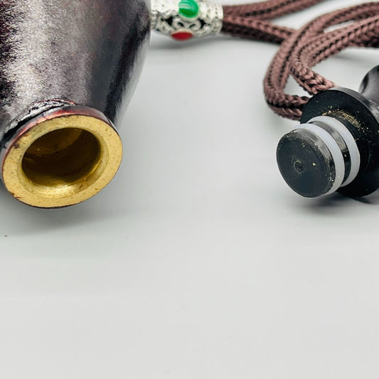 瓢箪製フデ粉入れ(黒) ビッグサイズ C007