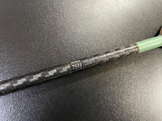 MIZUNO75-18WENEWカーボンシャフト 黒鷲手羽 六つ矢 糸巻緑