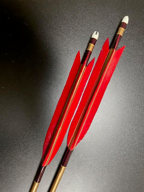 【即納】六つ矢 2015 シャフトターキー 染羽 K20-19