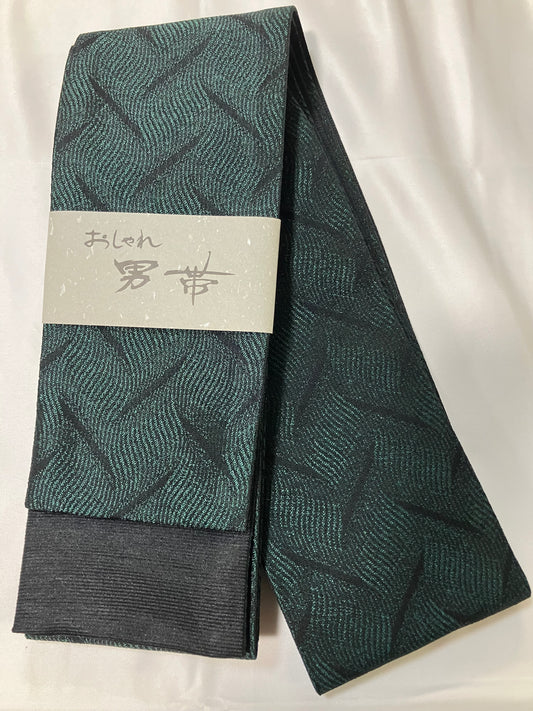 【緑波】男帯　ポリエステル高品質角帯【一点限り】