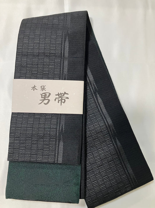 【市松】男帯　高品質本袋帯【一点限り】