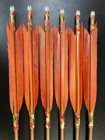 【即納】六つ矢 1913 シャフトターキー 染羽　19-04