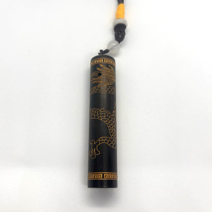 黒檀製ギリ粉入れ（龍）