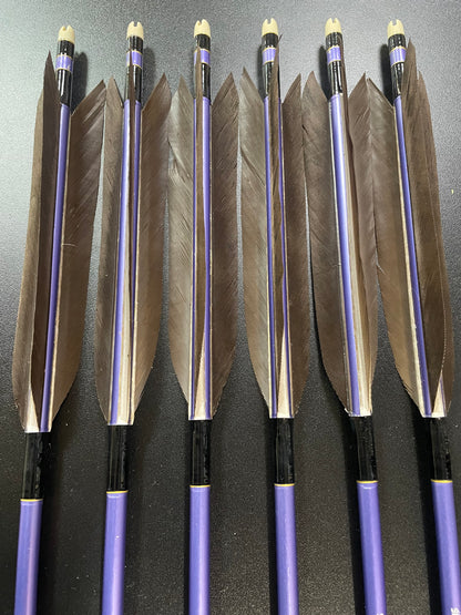 【即納】六つ矢EASTON  アルミシャフト　藤 2015シャフト  黒鷲手羽