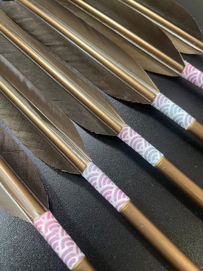 【即納】六つ矢EASTON  アルミシャフト　1913シャフト  黒手羽