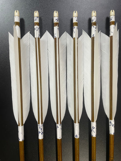 【即納】六つ矢　EASTON  ウッドカーボン　8023シャフト  ターキー白羽