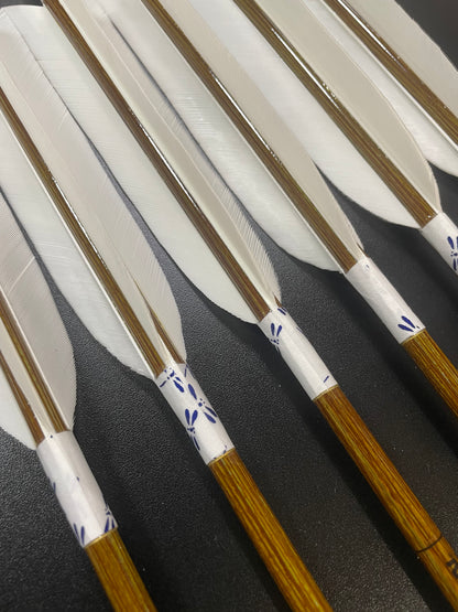 【即納】六つ矢　EASTON  ウッドカーボン　8023シャフト  ターキー白羽