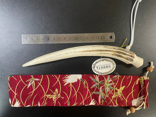 【限定一点物】エゾシカ大角ギリ粉入れ【トナカイっぽい】