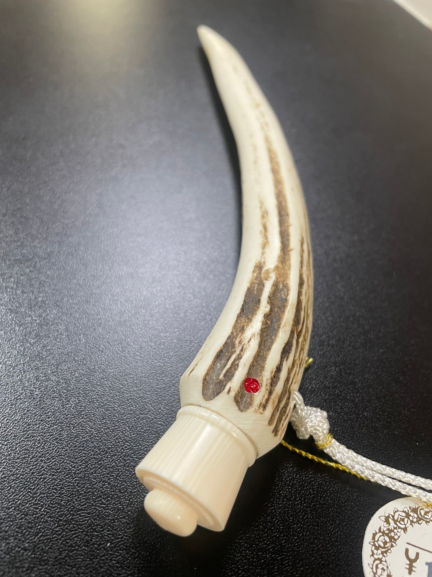 【限定一点物】エゾシカ大角ギリ粉入れ【トナカイっぽい】