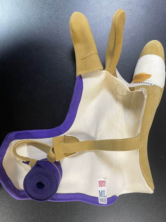 【中離特価】①三つ弽男子ML-堅帽子七分縁【征矢弓具】【初級者～様向け】