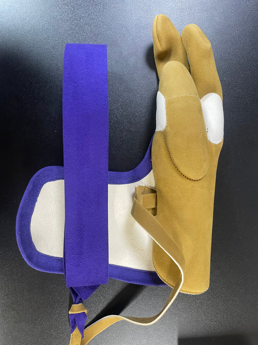 【中離特価】②三つ弽男子M-ML中間-堅帽子七分縁【征矢弓具】【初級者～様向け】