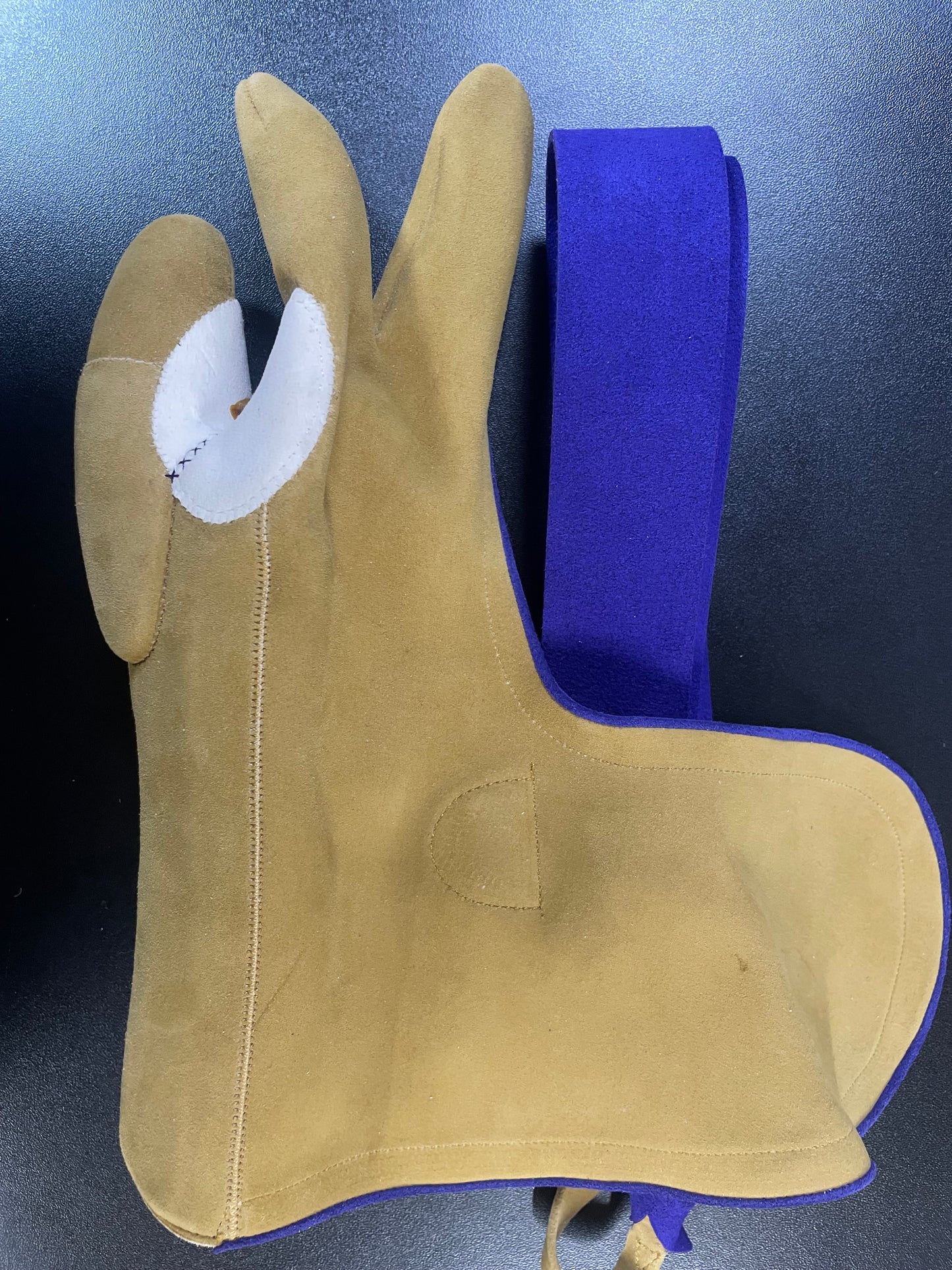 【中離特価】③三つ弽男子S-堅帽子七分縁【征矢弓具】【初級者～様向け】