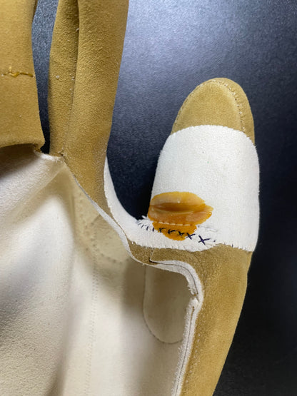 【中離特価】③三つ弽男子S-堅帽子七分縁【征矢弓具】【初級者～様向け】