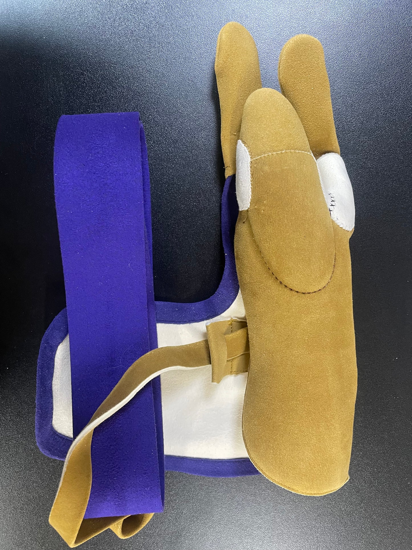 【中離特価】⑥三つ弽男子S-M中間-堅帽子七分縁【征矢弓具】【初級者～様向け】