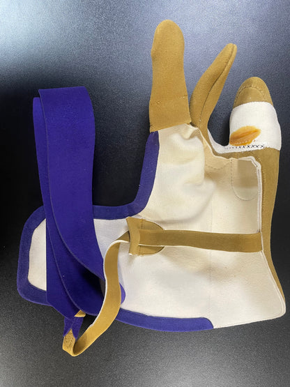 【中離特価】⑥三つ弽男子S-M中間-堅帽子七分縁【征矢弓具】【初級者～様向け】