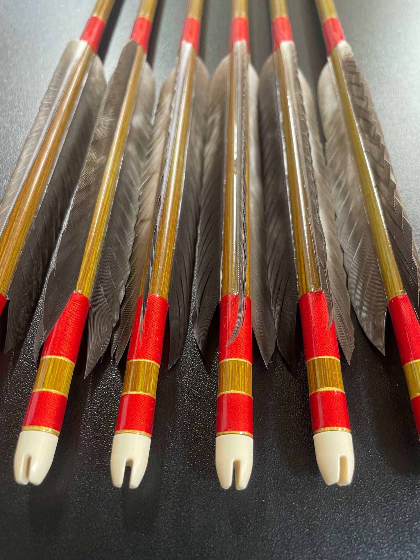 【訳アリ】EASTON8023カーボンシャフト 犬鷲手羽 遠的向け六つ矢 【羽長12.5ｃｍ】