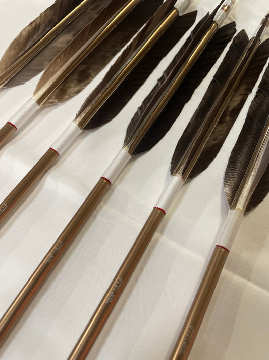 1913アルミシャフト熊手羽 六つ矢 【羽長14.0ｃｍ】