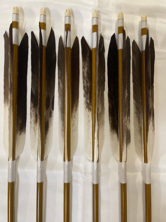 EASTON76-20シャフト犬手羽 六つ矢 【羽長14.0ｃｍ】