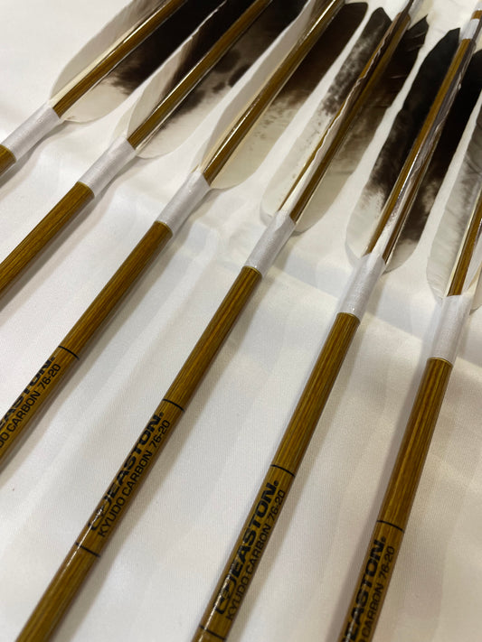 EASTON76-20シャフト犬手羽 六つ矢 【羽長14.0ｃｍ】