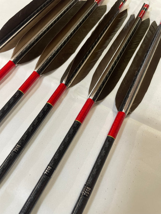 WENEW75-18シャフト黒手羽 六つ矢 【羽長14.5ｃｍ】