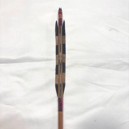 【即納】染抜三符四符　蛇革巻き　竹製巻藁矢　　　98cm