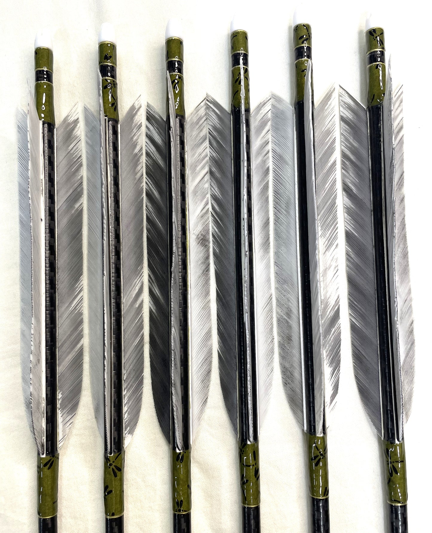 【80-23】WENEWカーボンシャフト ターキー銀染六つ矢 　天弓筈