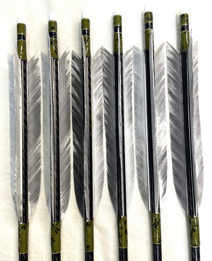 【80-23】WENEWカーボンシャフト ターキー銀染六つ矢 　天弓筈