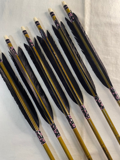 EASTON76-20シャフトターキー黒染 六つ矢