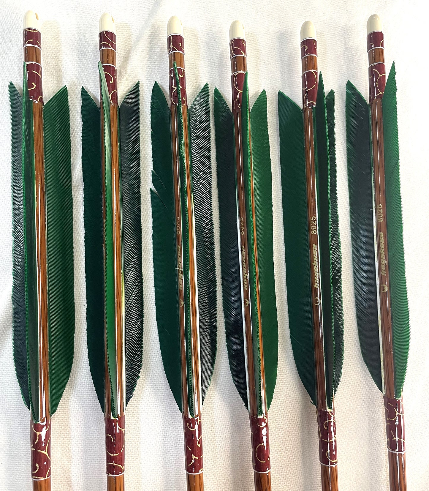 ハヤブサ80-25  ターキー染羽 六つ矢