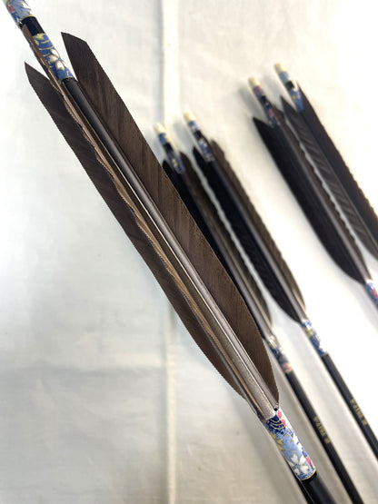 匠カーボン75-17Sシャフト  黒手羽　和紙巻