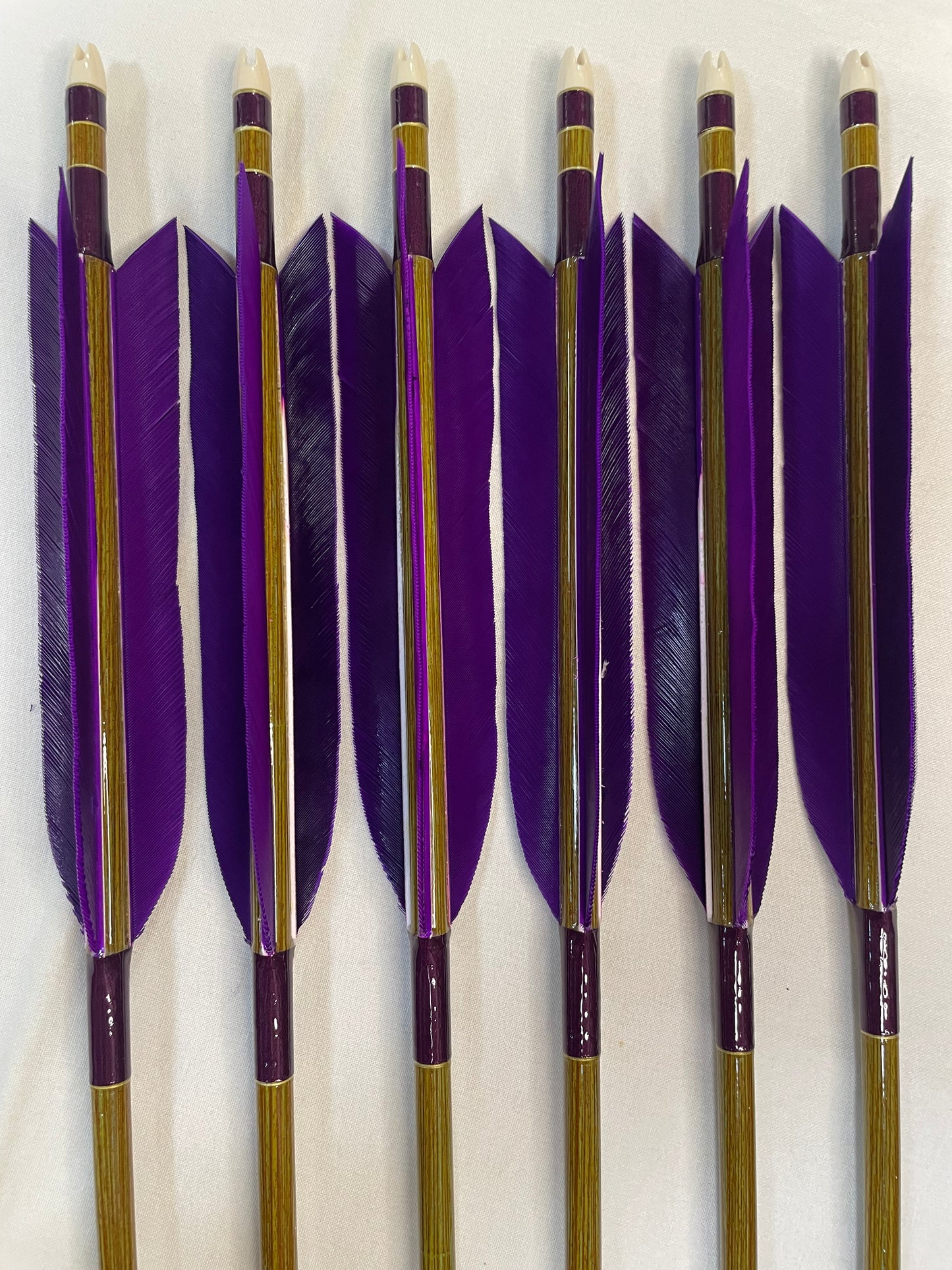 【76-20】EASTON　ウッドカーボンシャフト ターキー染羽六つ矢 　天弓筈