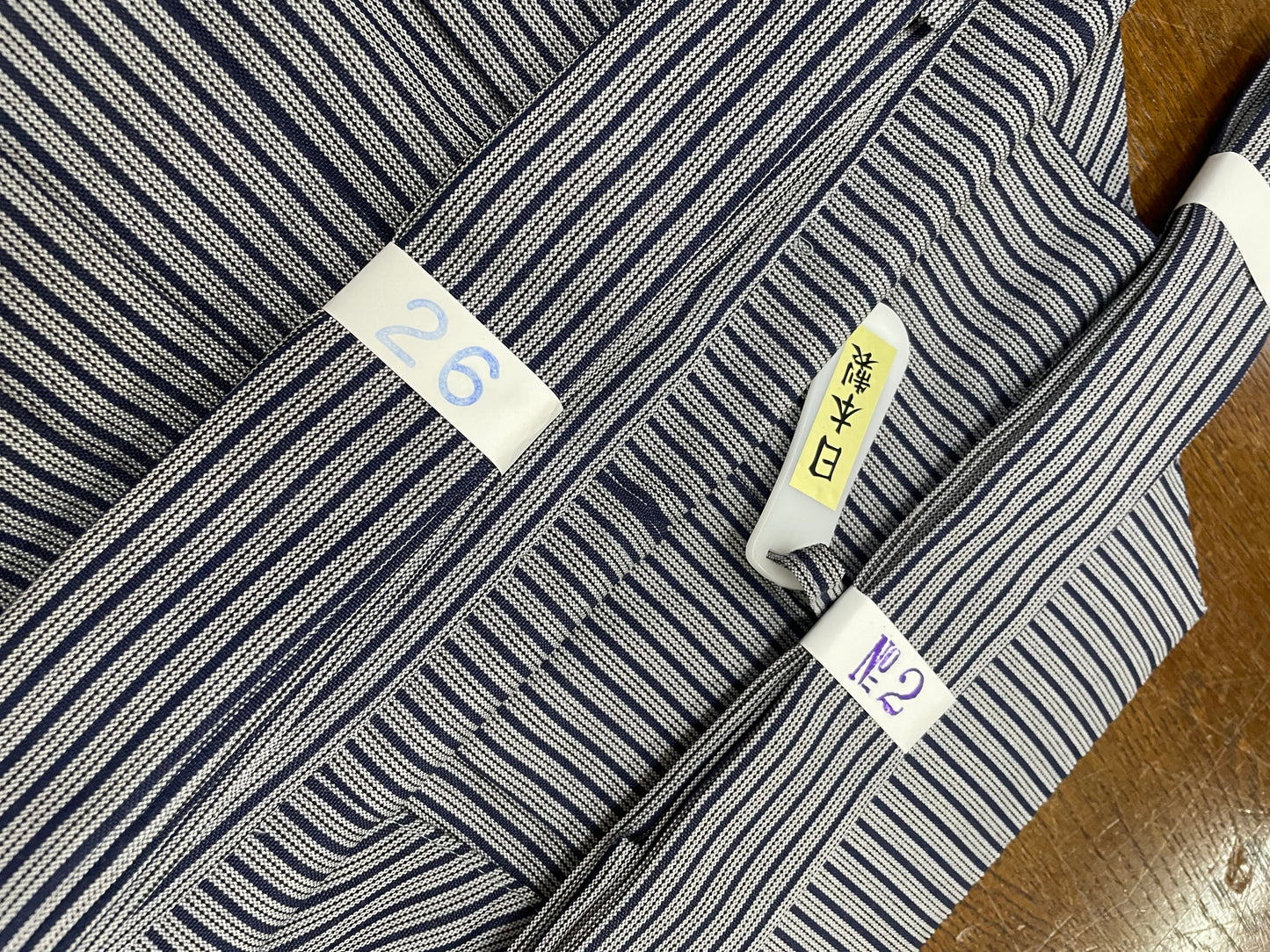 【特価】縞袴⑨　２尺6寸：前紐下約98ｃｍ【四割引】