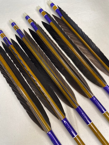 【特価品】EASTON7620カーボン 熊手羽風切 六つ矢 【羽長14.0ｃｍ】
