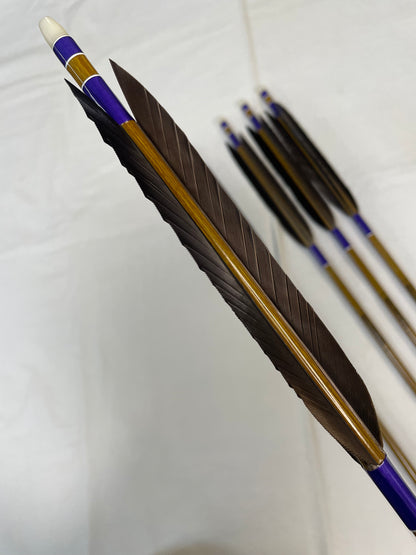【特価品】EASTON7620カーボン 熊手羽風切 六つ矢 【羽長14.0ｃｍ】